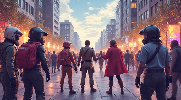 Abstract representation of Co-op game genre