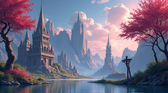 Thumbnail of a new game announcement featuring a fantasy world